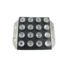 16-Keys Zinc Alloy Keypad, Sensitive Reaction, Round Protuberant Watertight Keypad